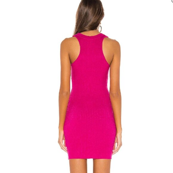 NWOT superdown Nico Knit Mini Dress in hot pink size small - Picture 3 of 5